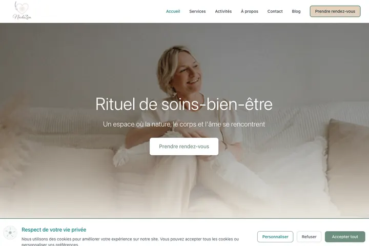Page d’accueil du site de NadaZen